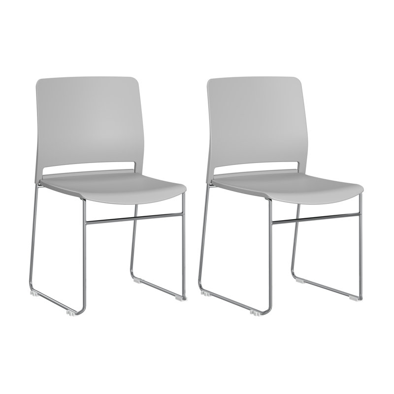 Ensemble de 2 chaises empilables Bush Business Furniture Envision, Gris