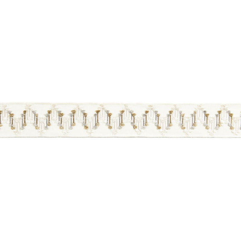Tissu brodé Pacifica Sayuri, Neutre