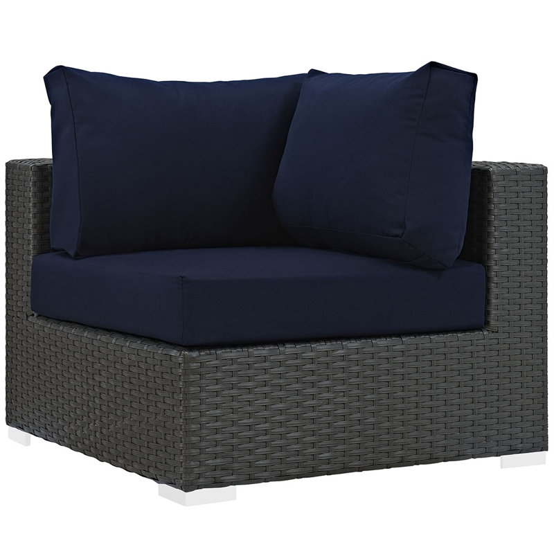 Modway Stopover Outdoor Patio Sunbrella Corner, Canvas Navy Sunbrella® Canvas