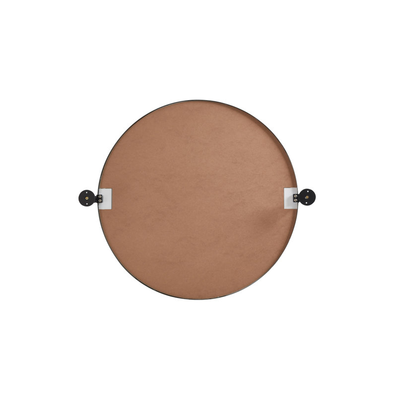 Belfield Metal Wall Mirror, 24" x 24", Black
