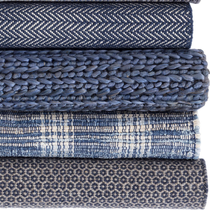Honeycomb Geometric Area Rug, Indigo/Gray, Rectangle 7'6" x 9'6"