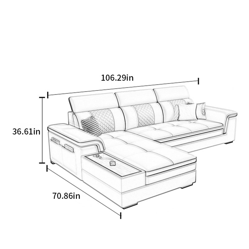 Ogilvie, H 36,61 po x l 106,29 po x P 70,86 po