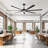 120" 7 Aluminum Blades Extra Large Commercial Industrial Ceiling Fan With LED Lights And Remote Control For Warehouse Garage Gym