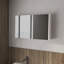 Armoire à pharmacie blanche avec miroirs inclus et 2 portes-202393064