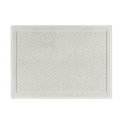 Host and Home Modern Double Weave Textured Cotton Bath Rug with Non Slip Backing