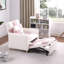Canapé-lit convertible, fauteuil réglable avec coussin, fauteuil multifonctionnel avec tissu en peluche doux pour le salon, le dortoir, un appartement, une chambre ou un bureau