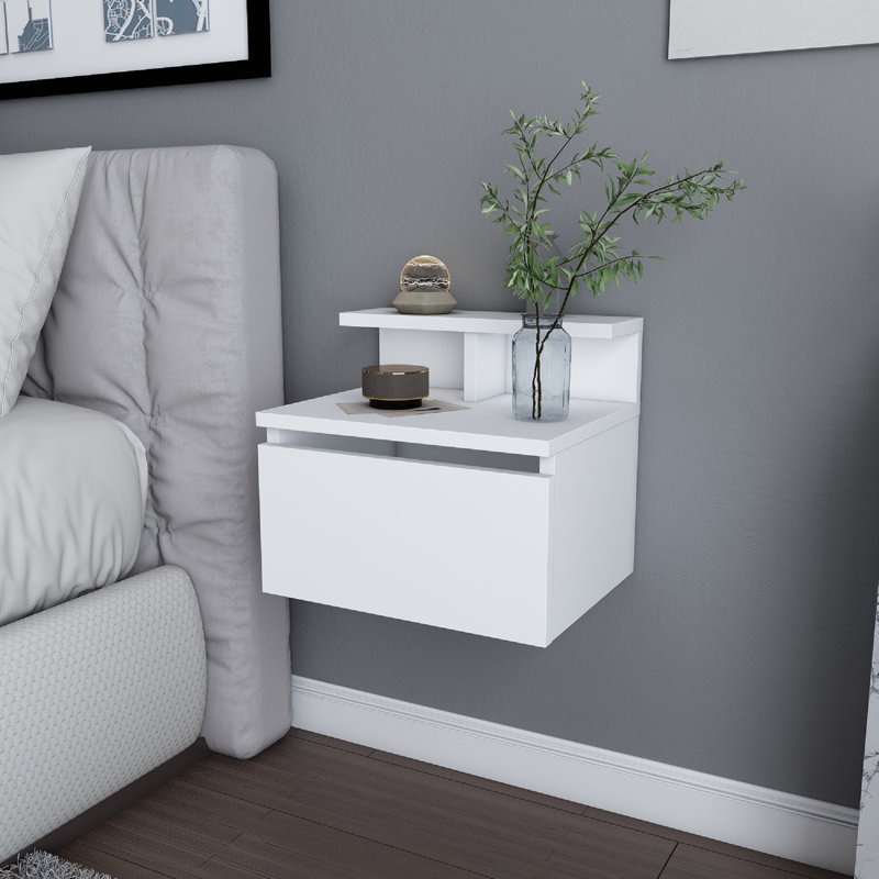 Ronassi Bedside Table, White