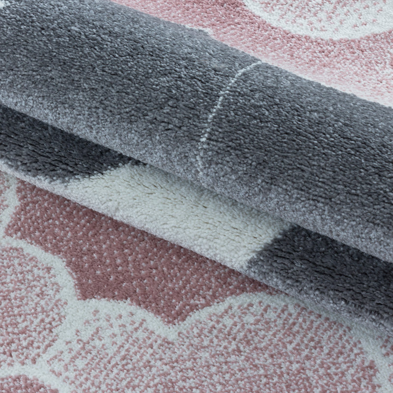 Gilliland Flatweave Pink Rug, Rectangle 200 x 290cm