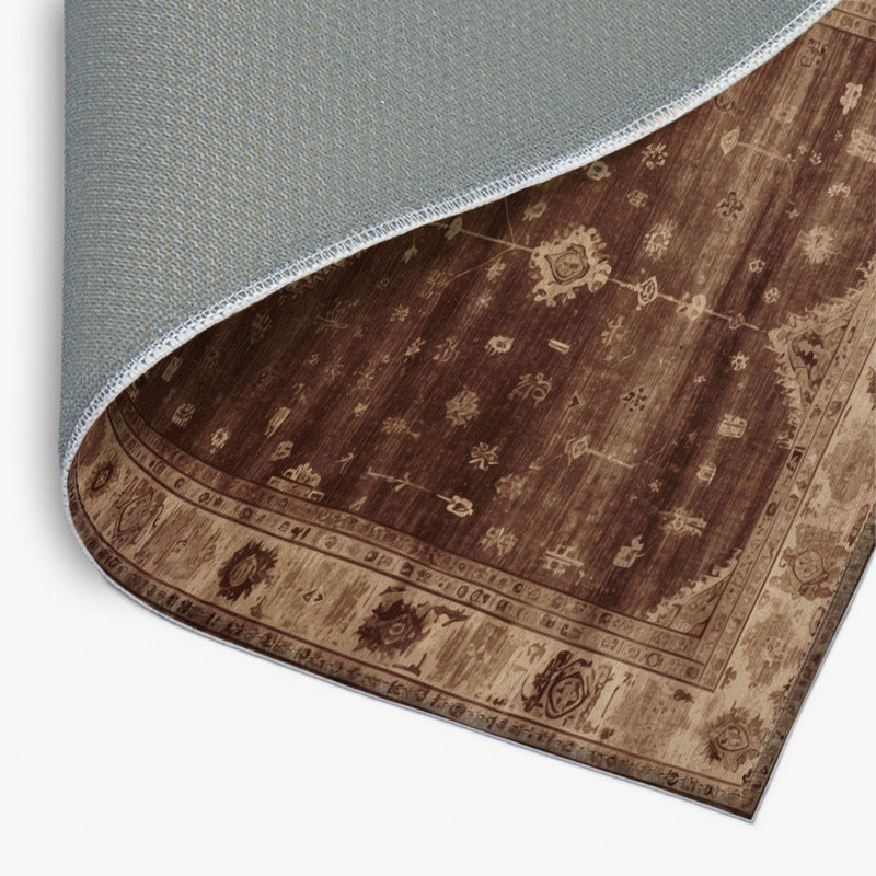 Tapis intérieur et extérieur brun Overdyed, Rectangle 4pi x 6 pi