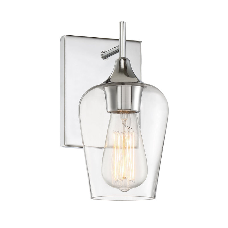 Applique murale articulée 1 lumière Breena, Clear, Chrome poli
