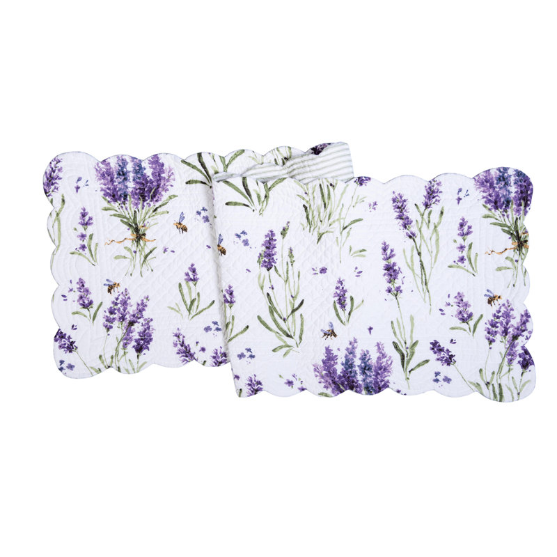 Lavender Fields Reversible Scallop Quilt Table Runner