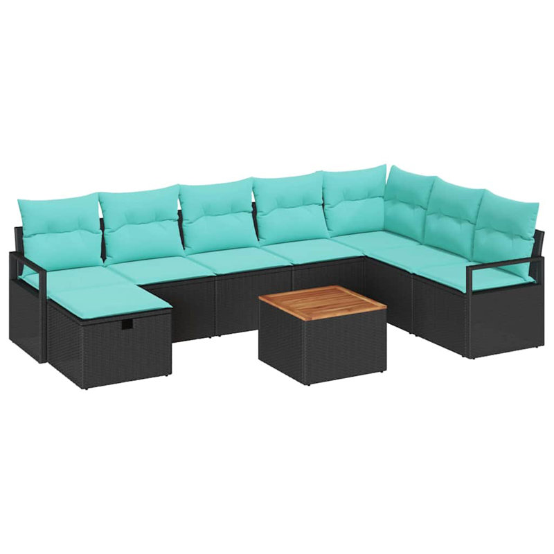 Ensemble de canapé de jardin avec coussin 9 pièces vidaXL