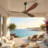 3-Blade Solid Walnut Wood Ceiling Fan No Light, Quiet Reversible DC Motor with Remote Control-1112847794