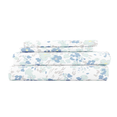 Violets Pattern Microfiber Sheet Set