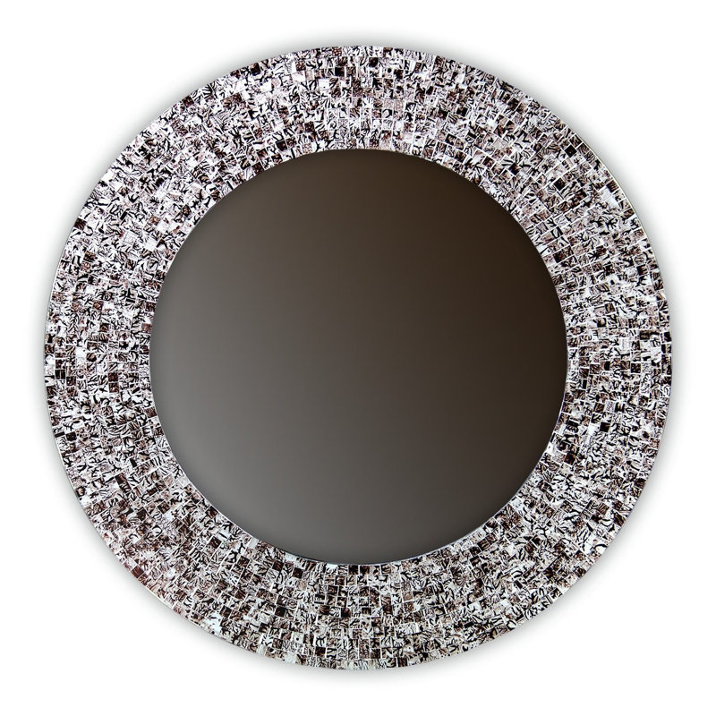 Gelantipy Glass Round Mirror, Iced Espresso