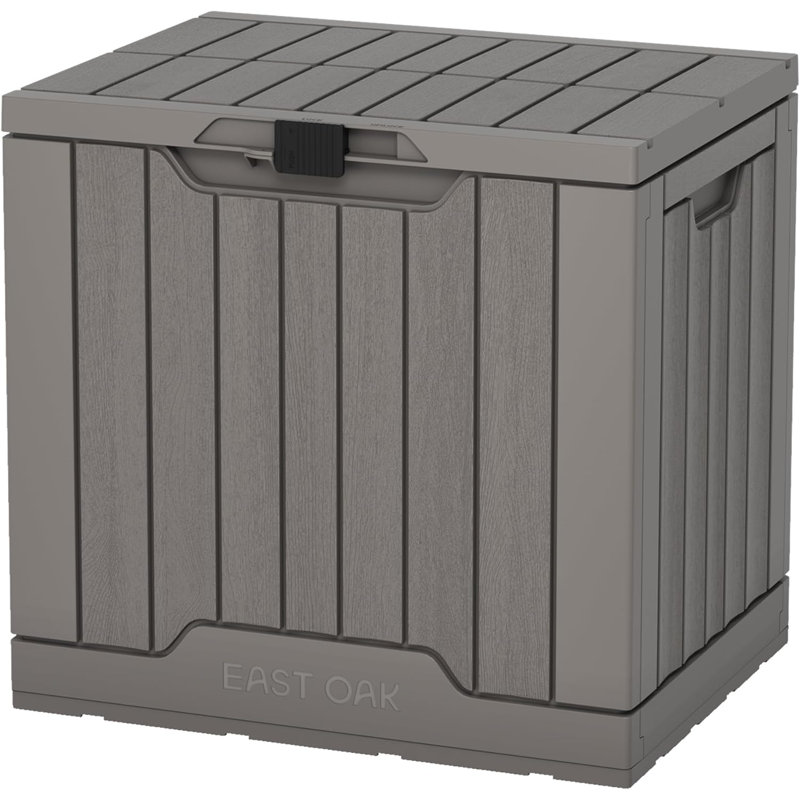 Kazoo 22.8'' W 31 Gallons Water Resistant Resin Lockable Deck Box in Deep Gray