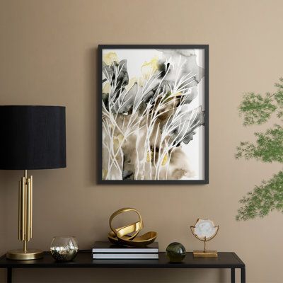 Wispy Weeds I, reproduction encadrée - bois massif
