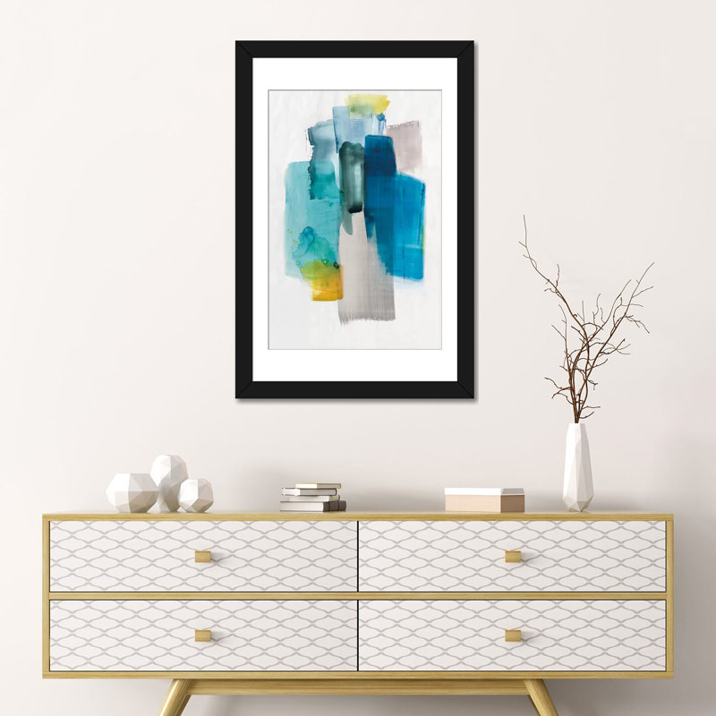 «Paper Magic», reproduction sur toile, H 24 po x l 16 po x P 1 po, Papier d'art encadré noir, Blanc
