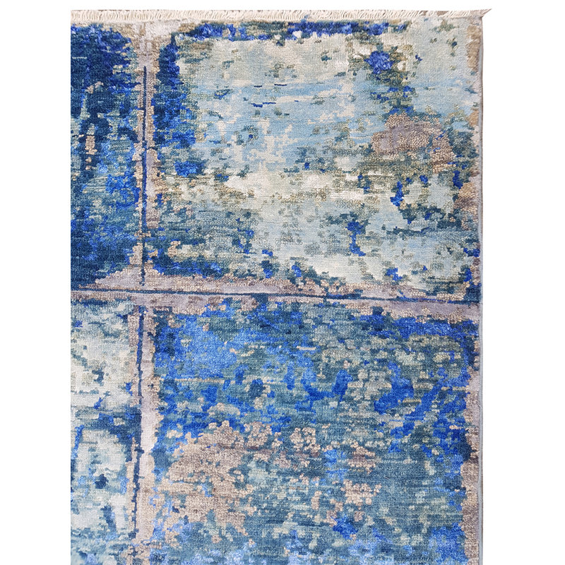 Hand Knotted Geometric Area Rug