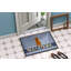 D’carélie bear dog welcome 27 po x 18 po tapis de porte extérieur antidérapant