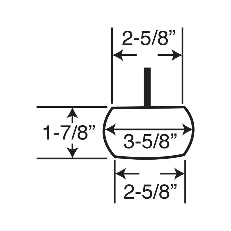 Solid Hardwood Round Bun Foot 4 Pack with 4 Free Insert Nuts and Drill Bit, 1-7/8" H x 3-5/8"W, Stained Cherry