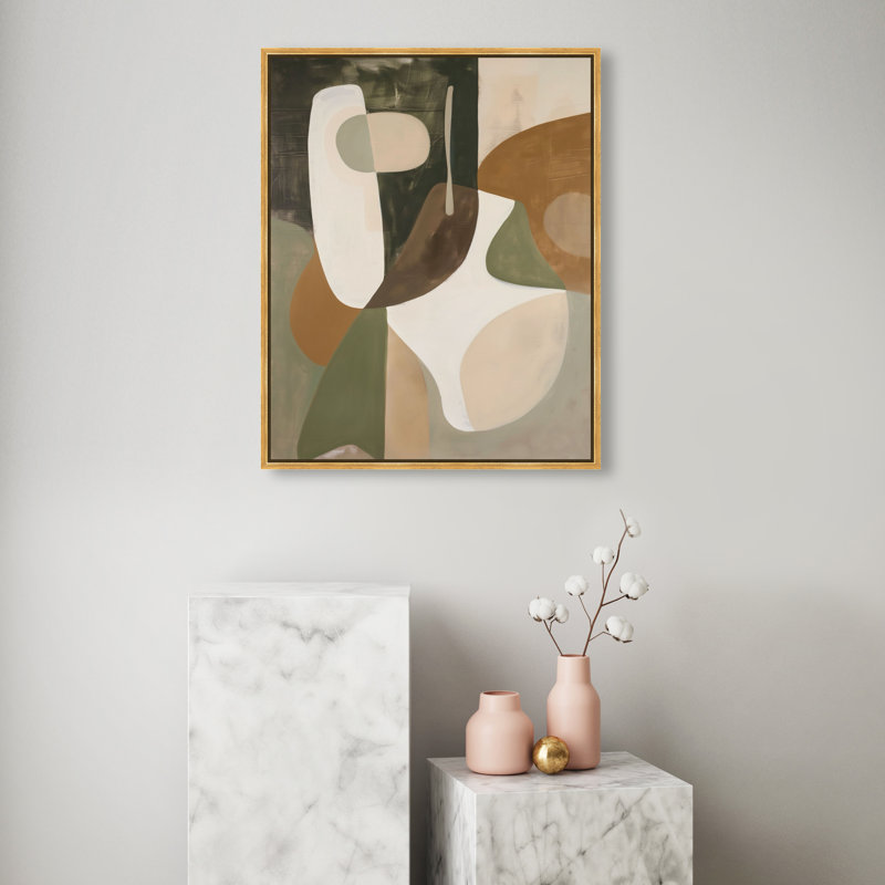 Dreamy Shape Pulse II Canvas Abstract Print by Oliver Gal, Black Frame, 16 x 20, 31"H x 25"W, Gold Frame