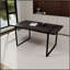Table de salle à manger rustique industrielle en bois aggloméré rectangulaire pour 4 à 6 personnes, structure robuste en métal de 1,5 pouce d'épaisseur