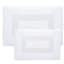 Lavish Home 2PC Bathroom Rugs - Ensemble de tapis de salle de bain réversible en coton 2575 GSM - Tapis de bain lavables en machine pour la salle de bain, la cuisine et la salle de lavage (blanc)-49685513