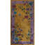 Yellow / Gold Orange Floral Wool Antique 1920s Rectangle Hand Knotted Pile Rug