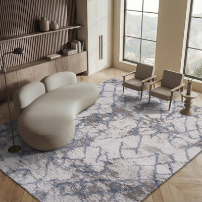 Tapis ivoire / bleu Castiglione