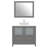 Ravenna 36" Freestanding Single Sink Bathroom Vanity with Engineered Marble Top and Matching Mirror-757000836-712313581