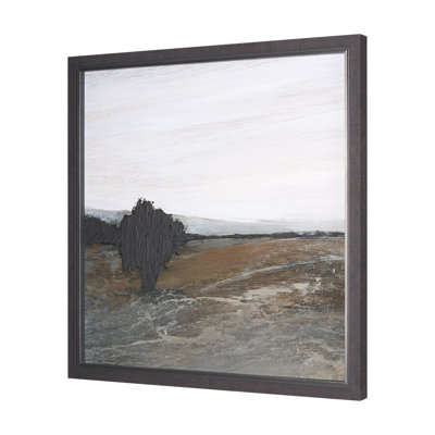 «Cloudy Day», reproduction d'art encadrée texturée à la main