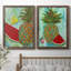 Ananas et melon d'eau I - ensemble de 2 reproductions d'art encadrées-319466735-319400296-319400340