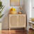 Cabinets with Storage, 2 Rattan Doors &amp; 4 Shelves | Natural Modern Farmhouse Sideboard | 31.5”L x 11.8”W x 28.1”H | Particle Board | Hallway