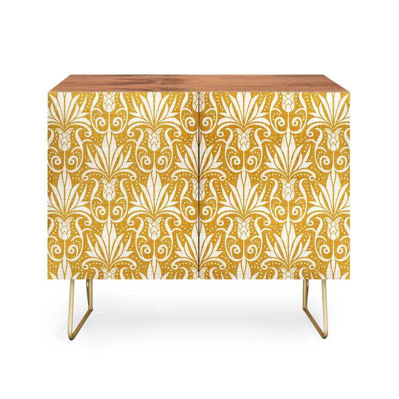 Crédence à 2 portes Ninola Design Wintery, Bleu ciel