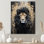 «Majestic Lion Retro Collage», art mural lion
