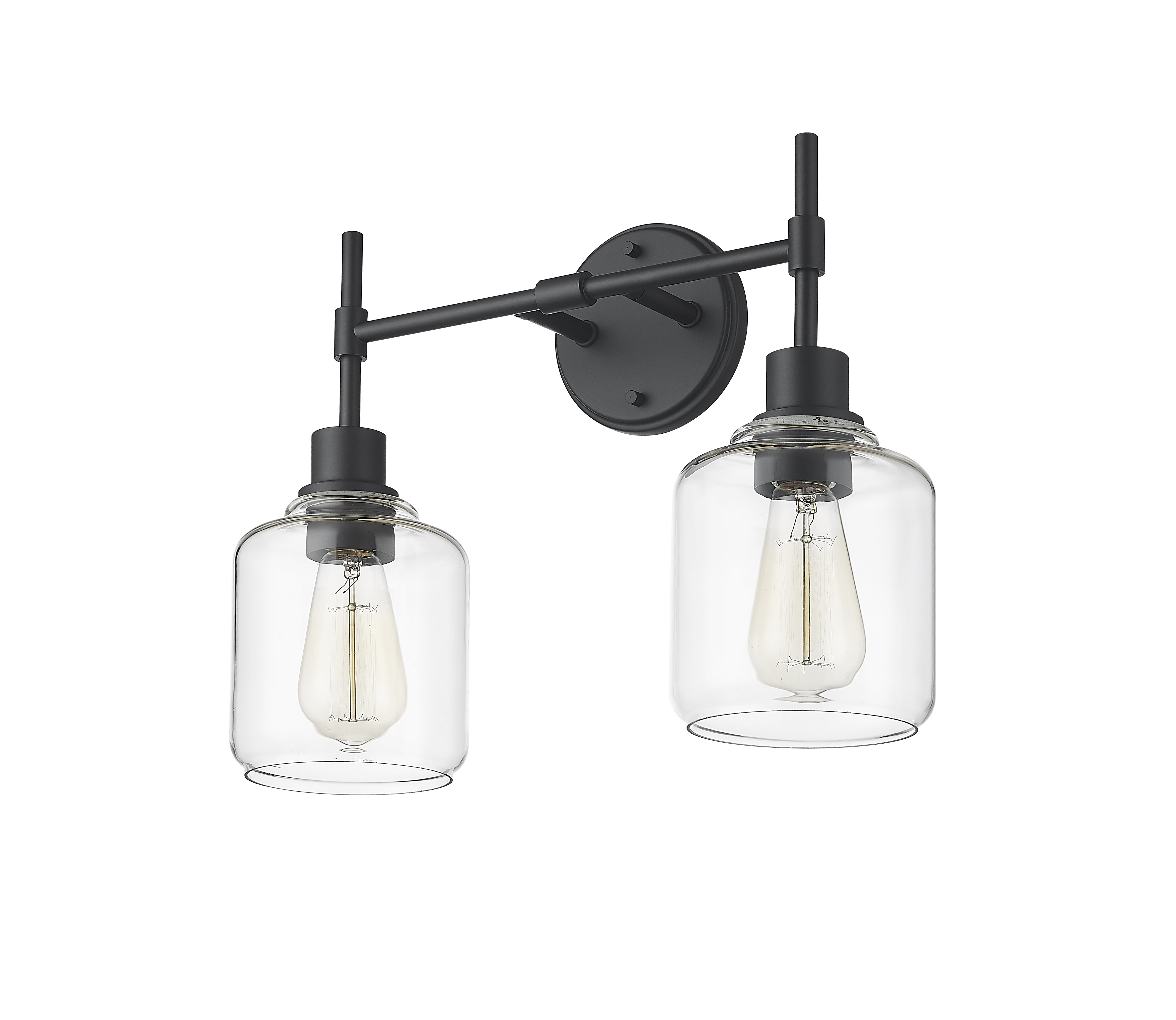 Millennium Lighting Asheville 2 - Light Dimmable Matte Black Vanity ...