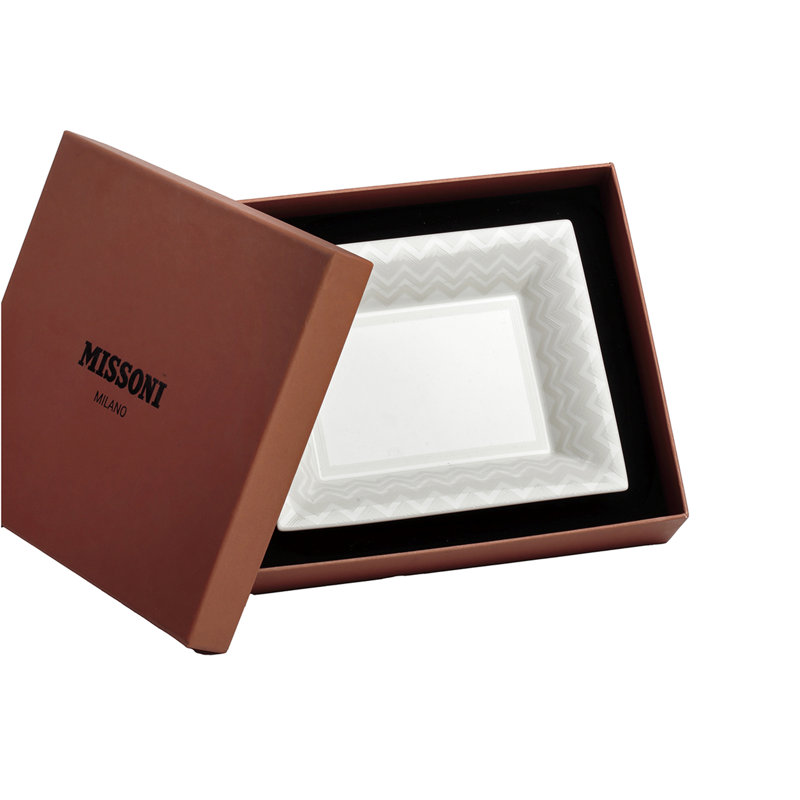 Zig Zag Bone China Decorative Tray