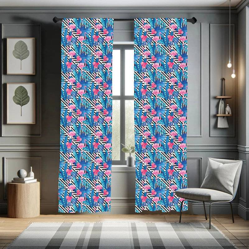 Polka Dots Semi-Sheer Rod Pocket Curtain Panels, 28" x 84"