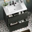 Meuble-lavabo de 30 po en couleur, avec lavabo en céramique, glissières de tiroir à fermeture en douceur et conception cannelée pour une perfection esthétique et une optimisation du rangement des tiroirs pleine extension-1839736937