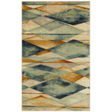 Tapis bleu / jaune touffeté Catasauqua