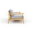 Maia 85" Teak Sofa, Granite Cushions-122886864