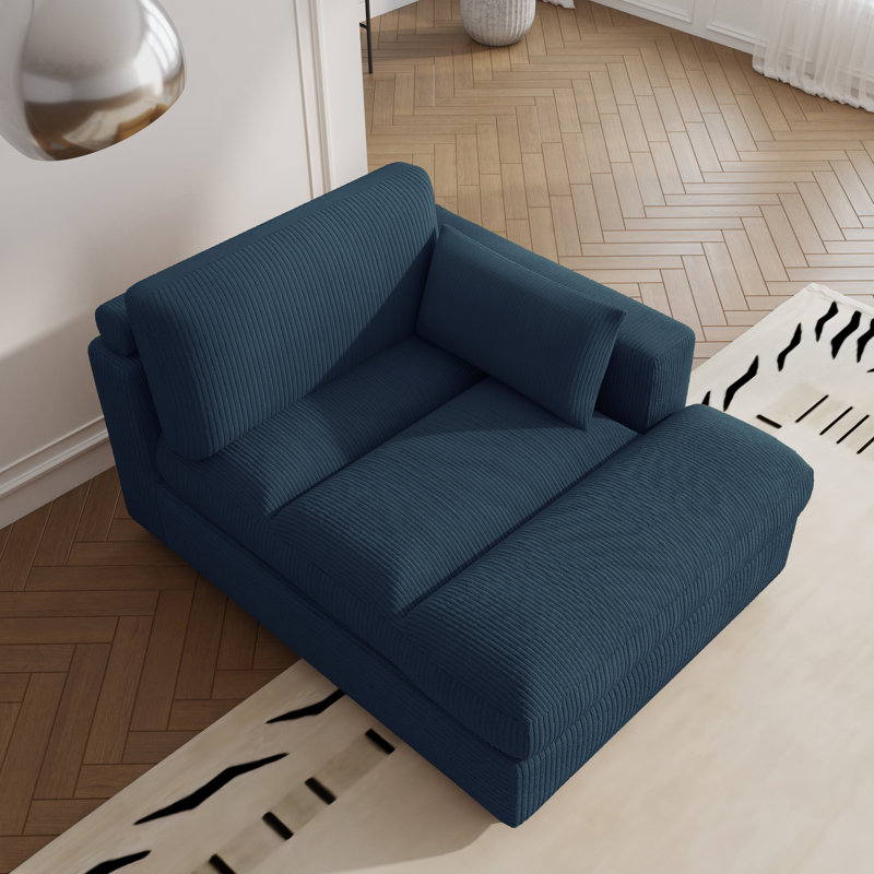 Upholstered Chaise Lounge, Right Hand Facing