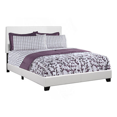 Queen Size Bed, Transitional Upholstered Bed