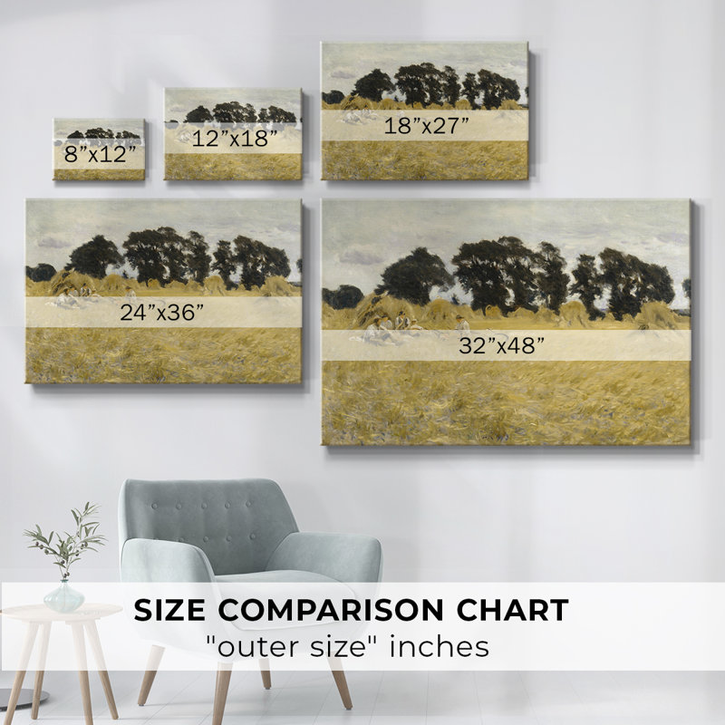 Paysage rétro -DCCLII, H 41 po x l 61 po x P 1,5 po, Toile tendue