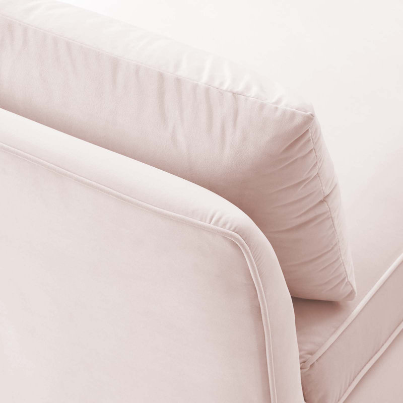 Ardent Performance Velvet Armless Chair, Pink Velvet