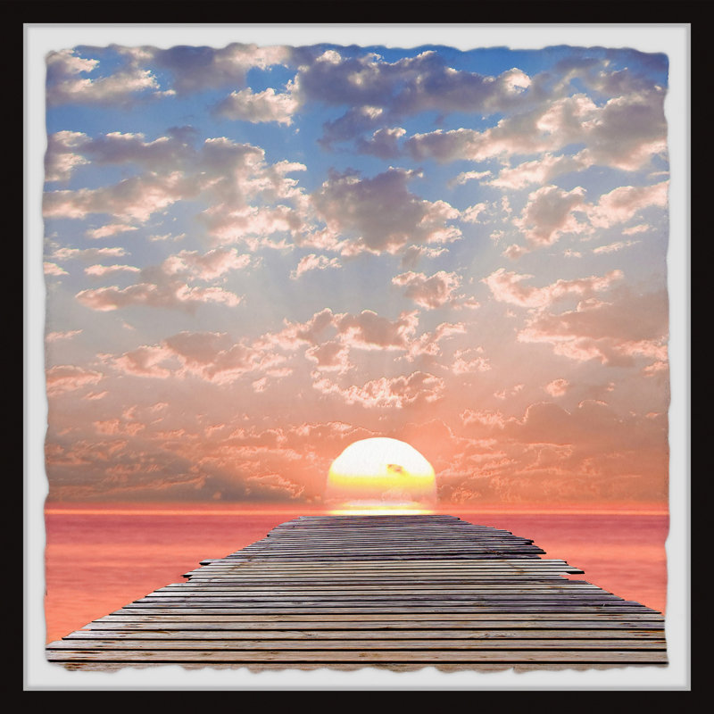 « éblouissante coucher de soleil », reproduction d’image sur papier, H 18 po x l 18 po x P 1,5 po