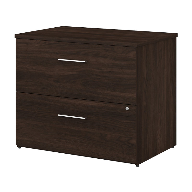 Office 500 36" Wide 2 -Drawer File Cabinet, Black Walnut