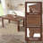 6-Piece Modern Rectangular Dining Table Set with 4 Upholstered Chairs and Bench, Space-Saving Design, Available in Natural or Walnut Finish-1851460822