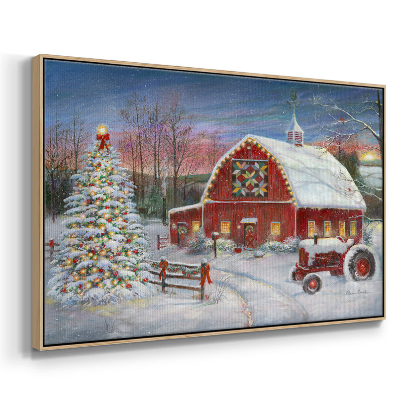 Anticiper Noël, Toile avec cadre en bois naturel, H 25 po x l 37 po x P 2 po